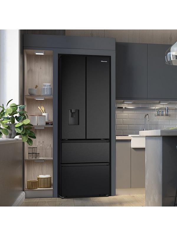 Hisense RF632N4WFE 70cm Wide French Door, American Fridge Freezer - Black Stainless Steel - Image 3